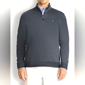 Men's Izod Dark Gray 1/4 Zip Mockneck Pullover, Size XL